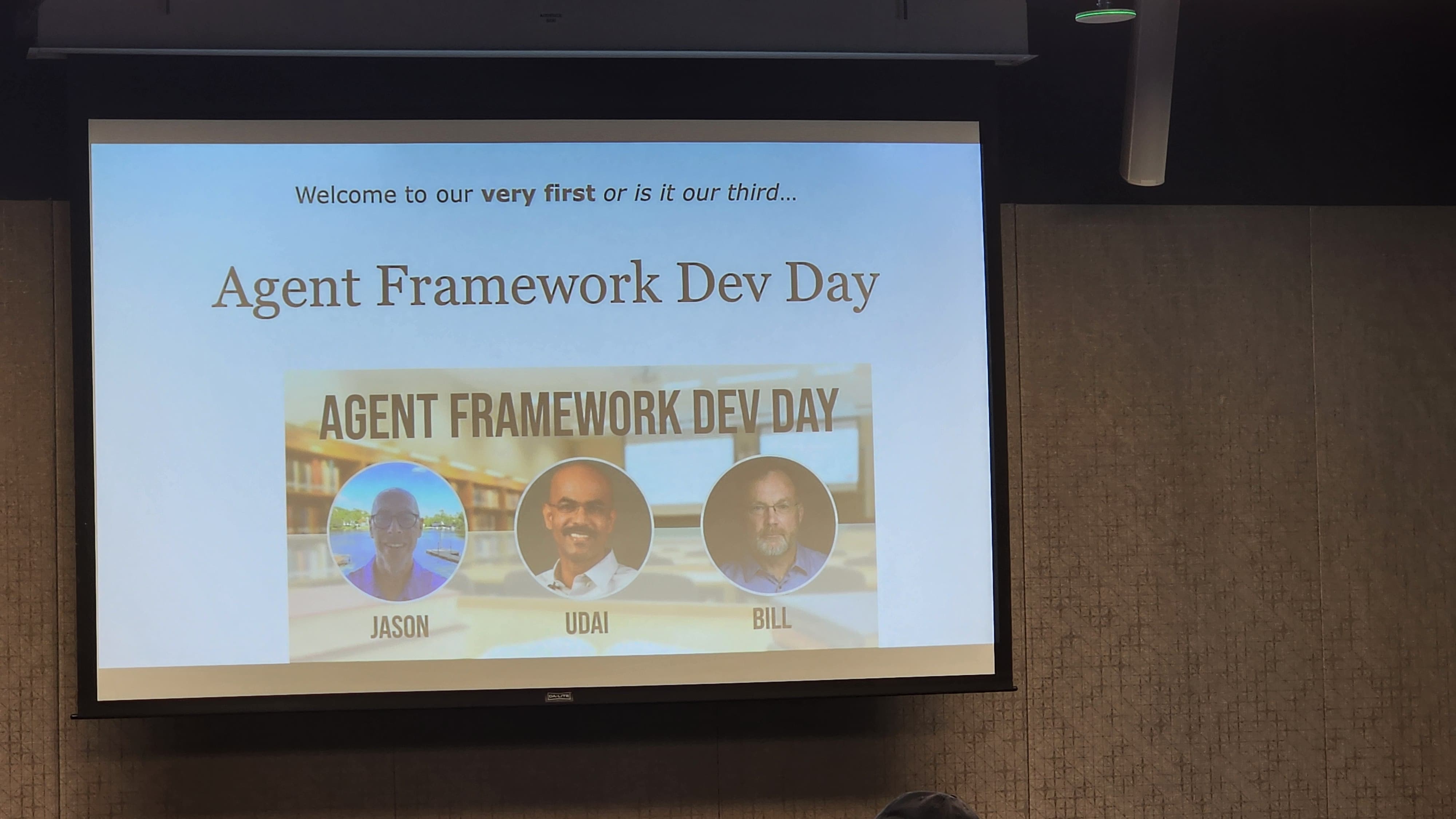 Event underway at Agent Framework Dev Day